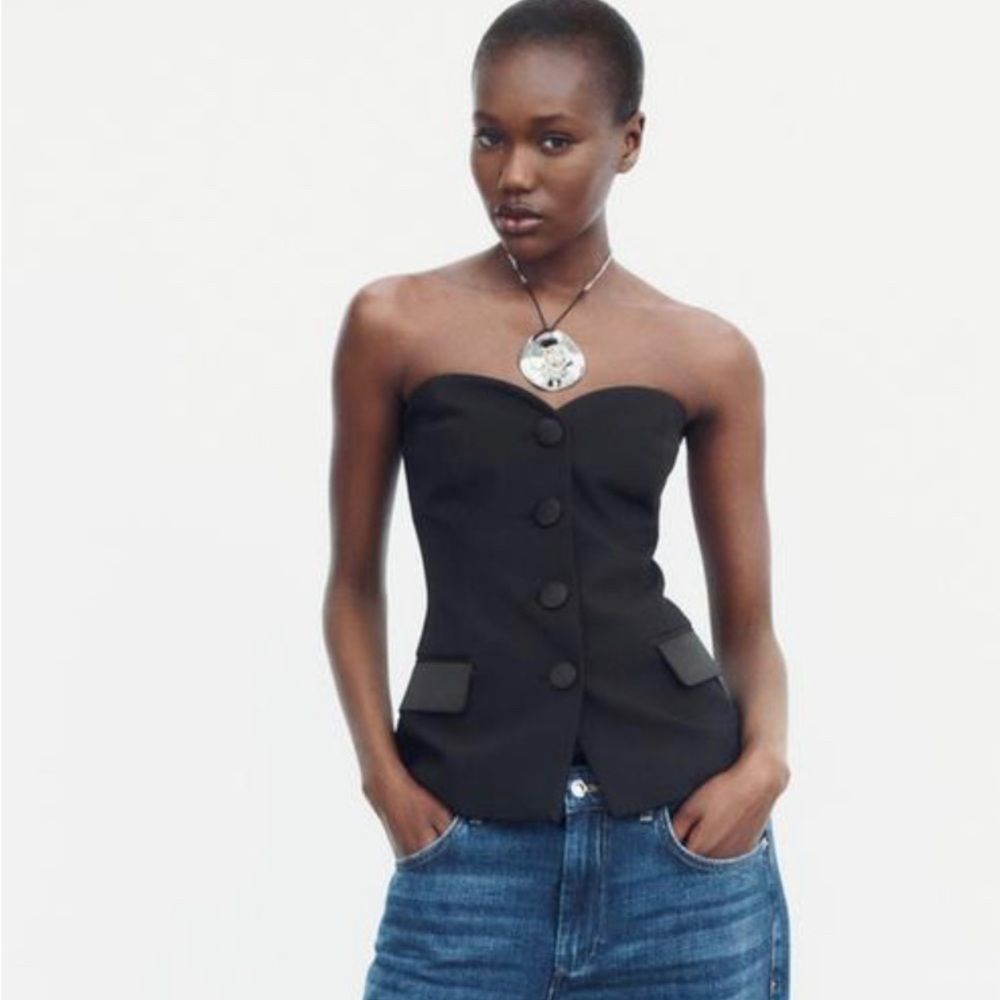 NWT Zara strapless top